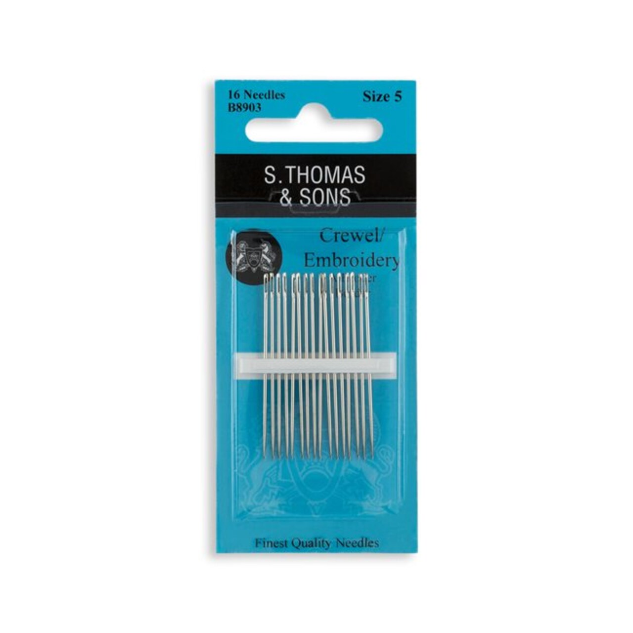 Hand Sewing Needles - Crewel / Embroidery --- Size 5 --- by S. Thomas & Sons®